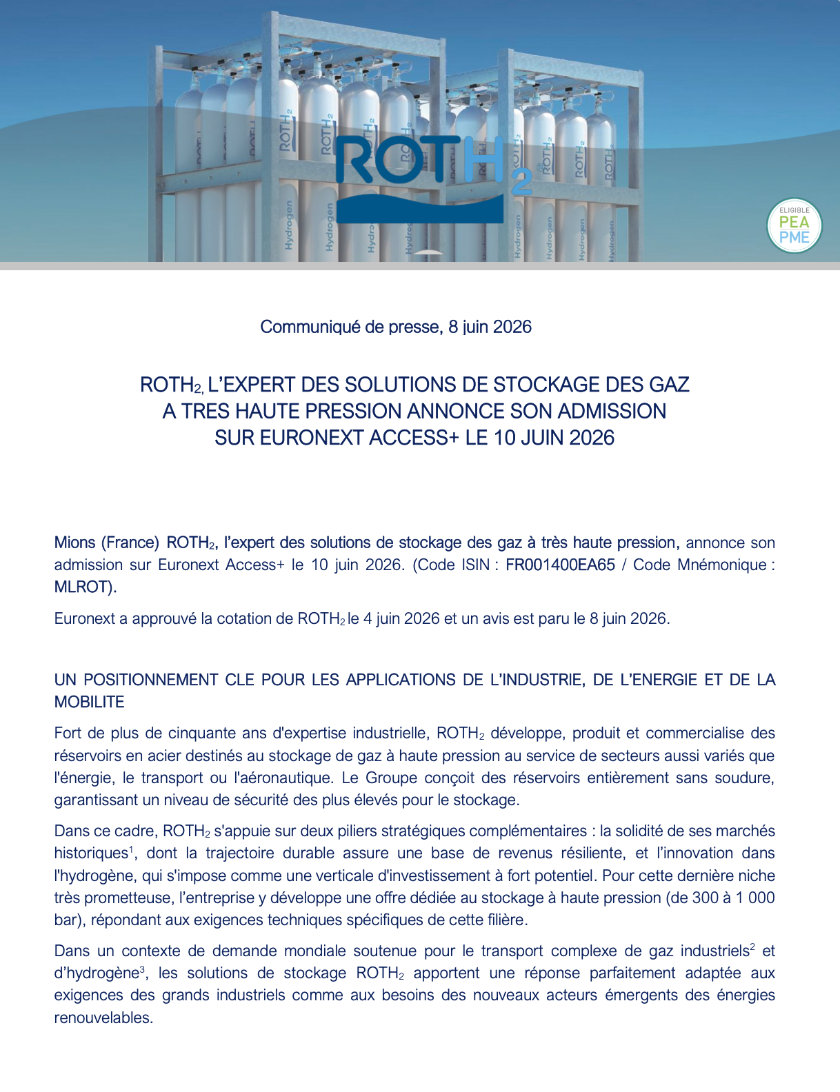 Admission Euronext